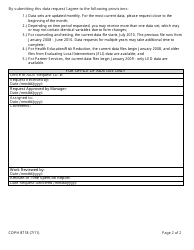 Form CDPH8718 Local Health Jurisdiction Local Evaluation Online (Leo) Data File Request Form - California, Page 2