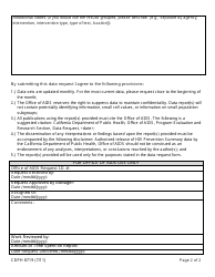 Form CDPH8719 Request for HIV Prevention Program Reports - California, Page 2