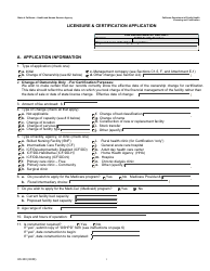 Form HS200 Licensure and Certification Application - California