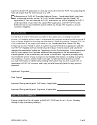 Form CDPH8740 Office of AIDS Pre-exposure Prophylaxis Assistance Program (Prep-Ap) Temporary Access Period (Tap) Request - California, Page 2