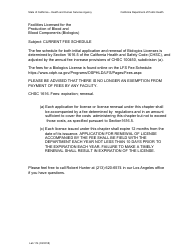 Form LAB114 Biologics License Application - California, Page 3