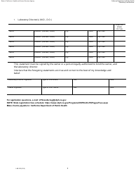 Form LAB155 Application for Initial Clinical Laboratory Registration - California, Page 2
