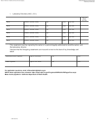 Form LAB144 Application for Initial Clinical Laboratory License - California, Page 2