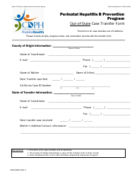 Form CDPH8505 Perinatal Hepatitis B Prevention Program in-State Case Transfer Form - California, Page 2