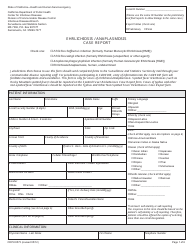 Document preview: Form CDPH8573 Ehrlichiosis/Anaplasmosis Case Report - California