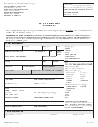 Form CDPH8280 Coccidioidomycosis Case Report - California