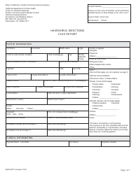 Document preview: Form CDPH9077 Hantavirus Infections Case Report - California