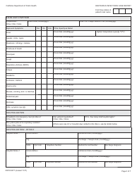 Form CDPH9077 Hantavirus Infections Case Report - California, Page 2