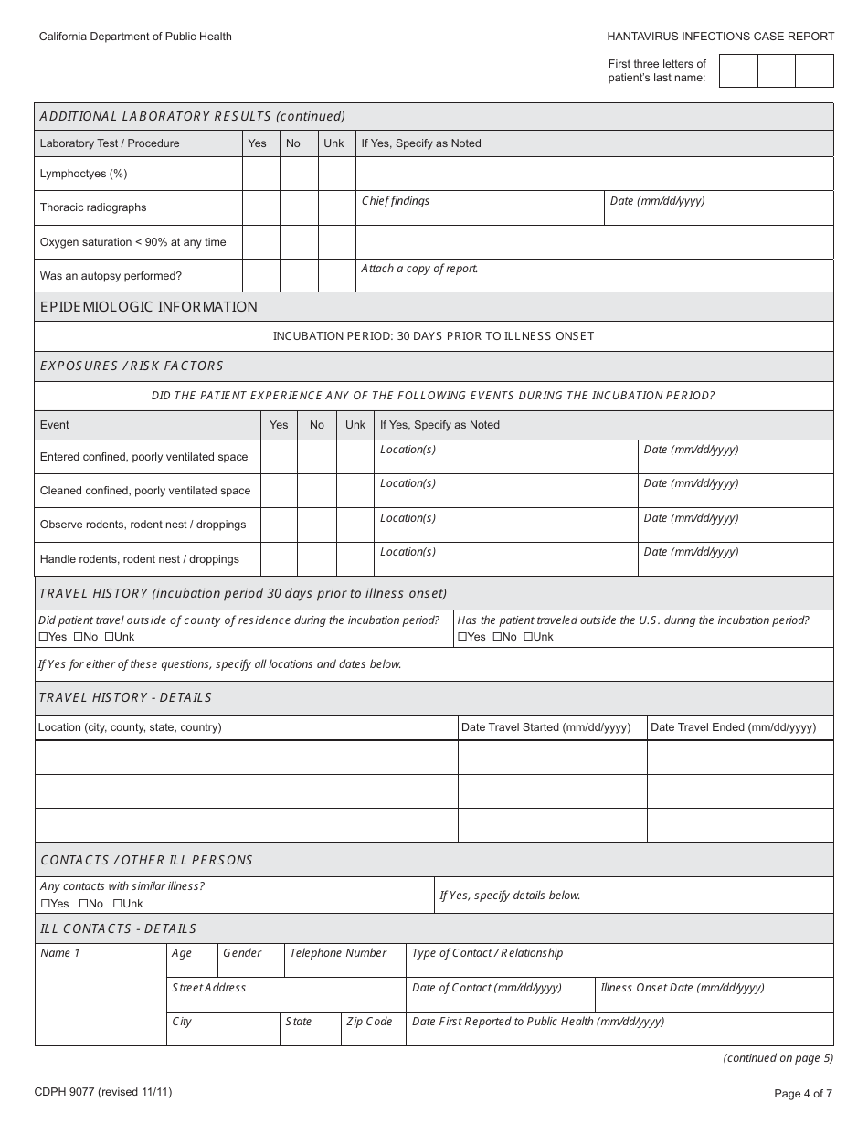 Form CDPH9077 - Fill Out, Sign Online and Download Printable PDF ...