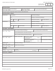 Form CDPH8547 Botulism Case Report - California, Page 4