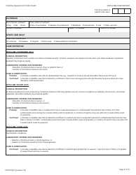Form CDPH8547 Botulism Case Report - California, Page 9