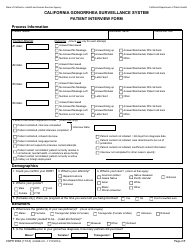 Form CDPH9064 Provider Report Form - California Gonorrhea Surveillance System - California, Page 2