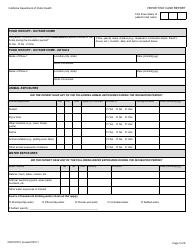 Form CDPH8701 Hepatitis E Case Report - California, Page 5