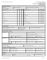 Form CDPH8577 Leptospirosis Case Report - California, Page 2