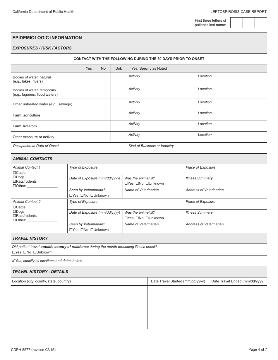 Form CDPH8577 Fill Out, Sign Online and Download Printable PDF