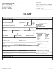 Document preview: Form CDPH8470 Lyme Disease Case Report - California