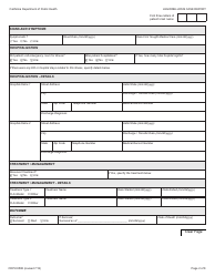 Form CDPH8588 Legionellosis Case Report - California, Page 2