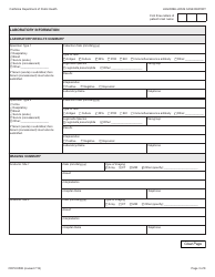 Form CDPH8588 Legionellosis Case Report - California, Page 3