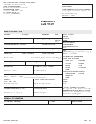 Form CDPH8526 Human Rabies Case Report - California