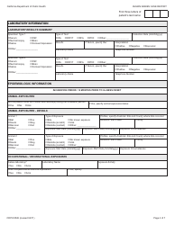 Form CDPH8526 Human Rabies Case Report - California, Page 4
