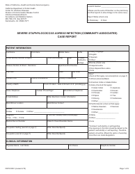 Form CDPH9061 Severe Staphylococcus Aureus Infection (Community-Associated) Case Report - California