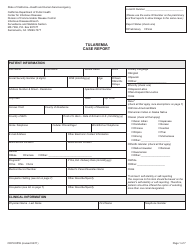 Form CDPH8559 Tularemia Case Report - California