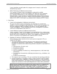 Instructions for Form CDPH8635 A-B Aggregate Reports for Tuberculosis Program Evaluation - Follow-Up and Treatment for Contacts to Tuberculosis Cases - California, Page 3