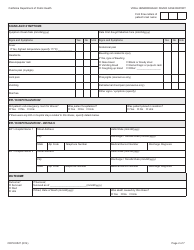 Form CDPH8527 Viral Hemorrhagic Fever Case Report - California, Page 2
