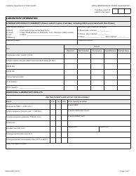 Form CDPH8527 Viral Hemorrhagic Fever Case Report - California, Page 3
