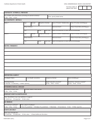 Form CDPH8527 Viral Hemorrhagic Fever Case Report - California, Page 5