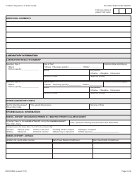 Form CDPH8584 yellow Fever Case Report - California, Page 3