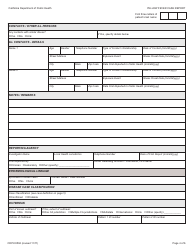 Form CDPH8584 yellow Fever Case Report - California, Page 4