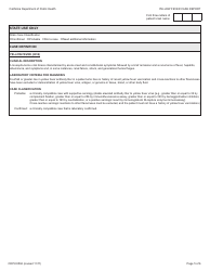 Form CDPH8584 yellow Fever Case Report - California, Page 5
