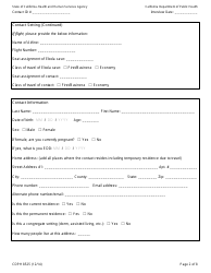Form CDPH8525 Emergency Department or Flight Contact to Ebola Patient Interview Form - California, Page 2