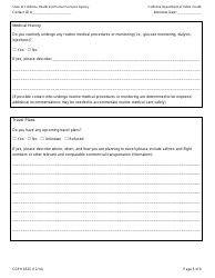 Form CDPH8525 Emergency Department or Flight Contact to Ebola Patient Interview Form - California, Page 5