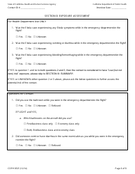 Form CDPH8525 Emergency Department or Flight Contact to Ebola Patient Interview Form - California, Page 6