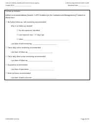 Form CDPH8525 Emergency Department or Flight Contact to Ebola Patient Interview Form - California, Page 8