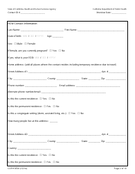 Form CDPH8530 Healthcare Worker (Hcw) Contact to Ebola Patient Interview Form - California, Page 2