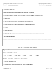 Form CDPH8530 Healthcare Worker (Hcw) Contact to Ebola Patient Interview Form - California, Page 5