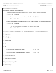 Form CDPH8530 Healthcare Worker (Hcw) Contact to Ebola Patient Interview Form - California, Page 7