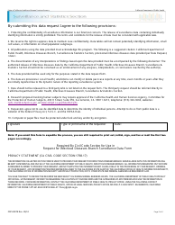 Form CDPH9078 Request for Infectious Diseases Branch Surveillance Data - California, Page 2