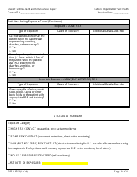 Form CDPH8535 Household or Other Community Contact to Ebola Patient Interview Form - California, Page 10