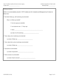 Form CDPH8535 Household or Other Community Contact to Ebola Patient Interview Form - California, Page 11