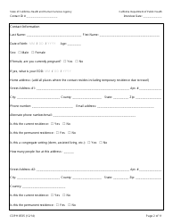 Form CDPH8535 Household or Other Community Contact to Ebola Patient Interview Form - California, Page 2