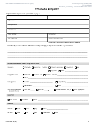 Form CDPH9046 Std Data Request - California