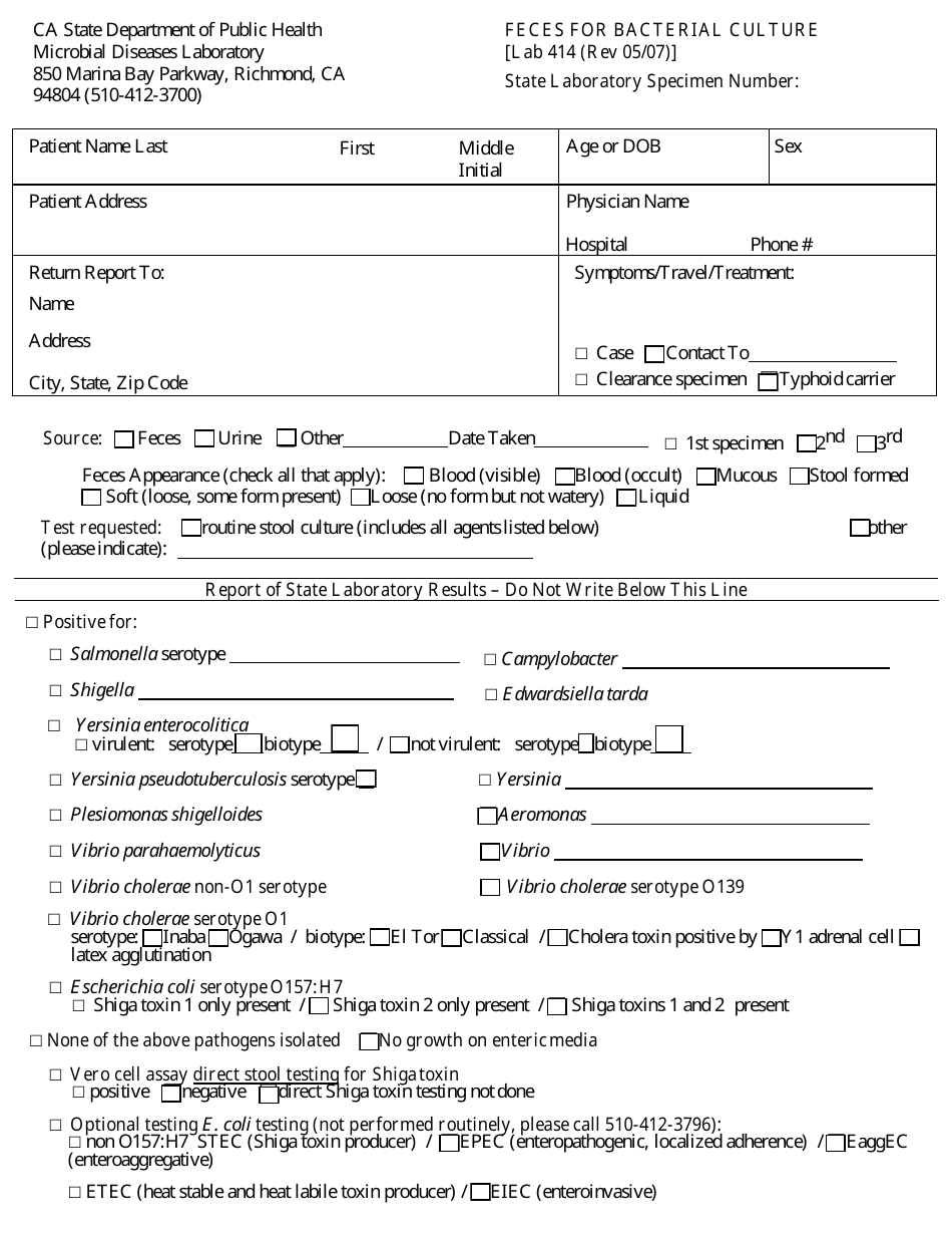 Form LAB414 - Fill Out, Sign Online and Download Fillable PDF ...