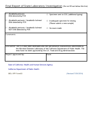 Form MDL-VPP-03 Bordetella Pertussis Pcr Specimen Test Request - California, Page 2