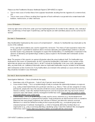 Instructions for Form CDPH8567 Foodborne Disease Outbreak Report - California, Page 3