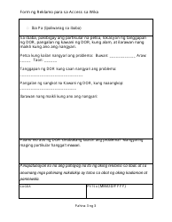 &quot;Language Access Complaint Form&quot; - California (Tagalog), Page 3