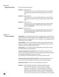 Instructions for Form CalRecycle770 Certification Application for Recycling Centers and Processors - California, Page 4